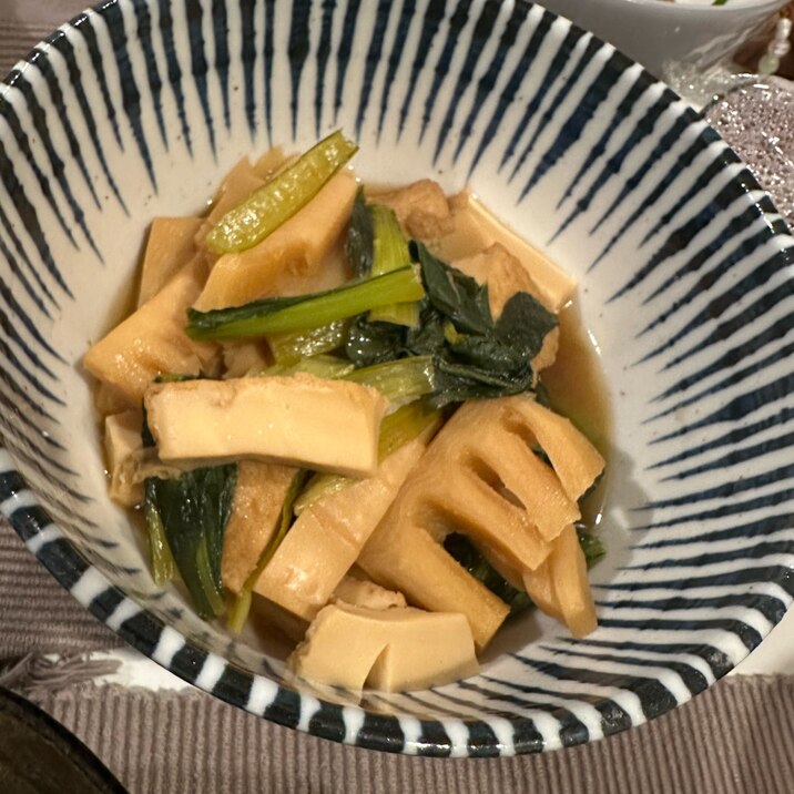 筍 厚揚げ 小松菜 のお浸し♡